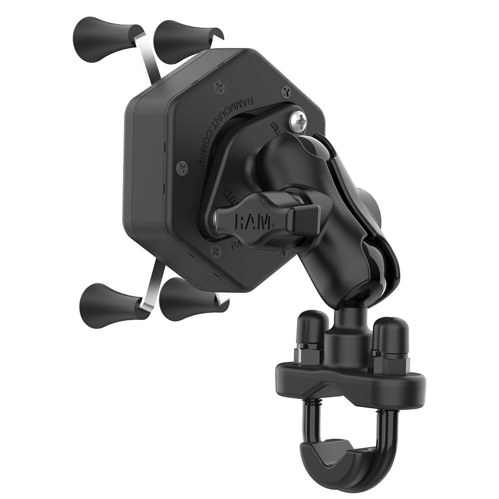 RAM Mount RAM X-Grip Phone Mount w/Vibe-Safe  U-Bolt Base - Short [RAM-B-149Z-A-UN7-462]