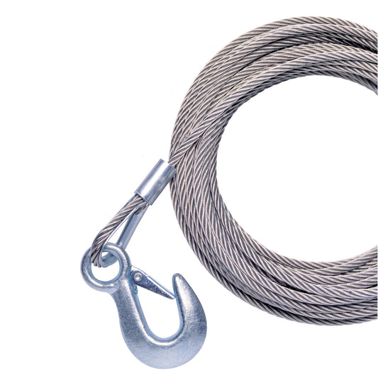 Powerwinch 40' x 7/32" Replacement Galvanized Cable w/Hook f/RC30, RC23, 712A, 912, 915, T2400 & AP3500 [P7188800AJ]