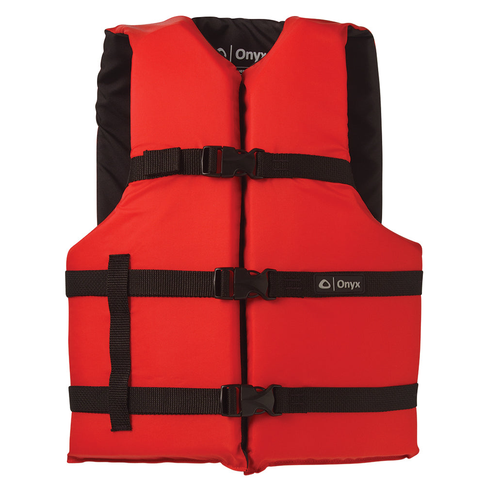 Onyx Nylon General Purpose Life Jacket - Adult Universal - Red [103000-100-004-12]