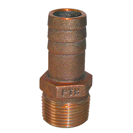 GROCO 1-1/2" NPT x 1-1/2" ID Bronze Pipe to Hose Straight Fitting [PTH-1500]