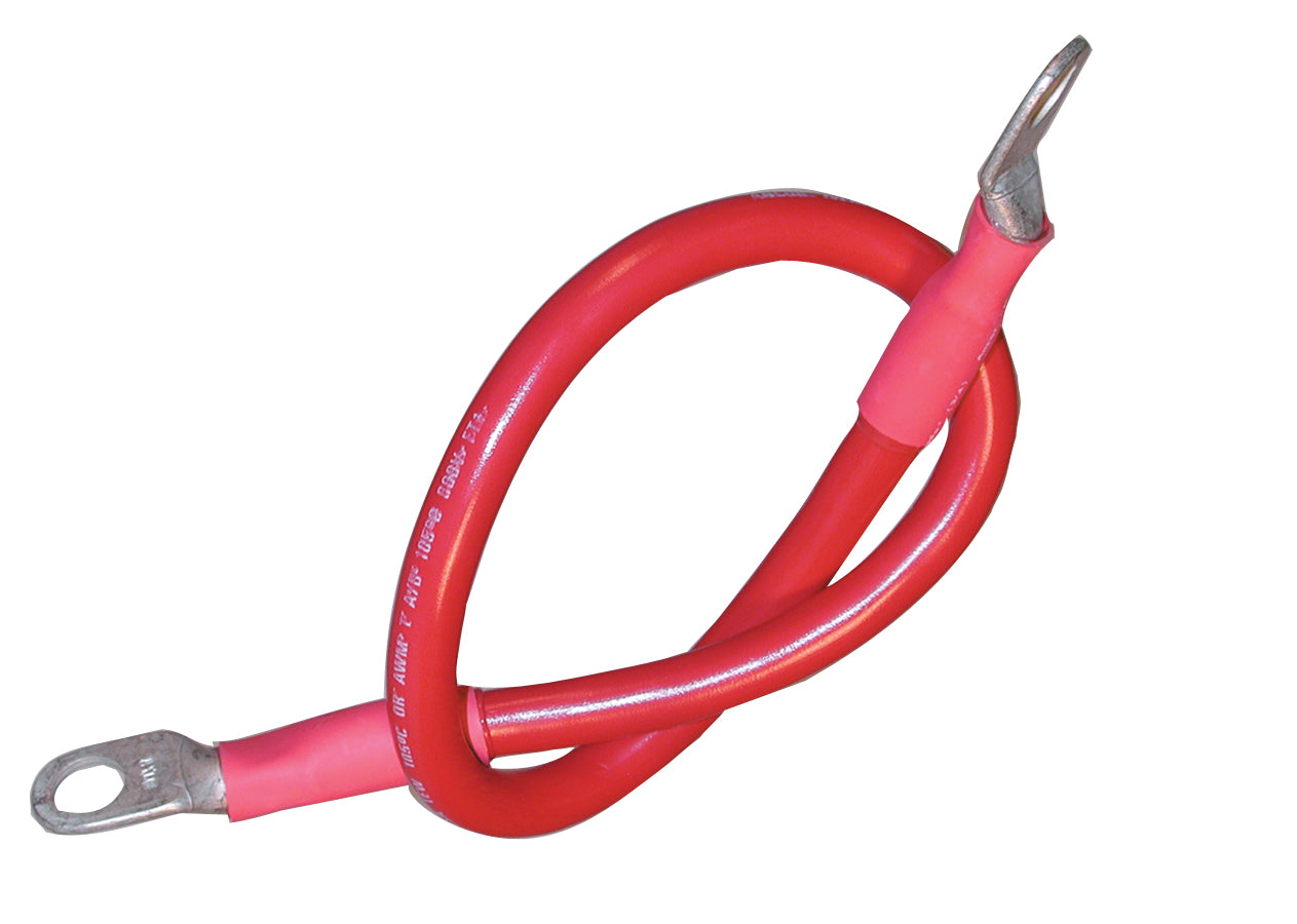 Ancor Battery Cable Assembly, 2 AWG (34mm) Wire, 3/8" (9.5mm) Stud, Red - 18" (45.7cm) [189141]