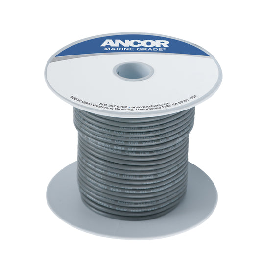 Ancor Grey 14 AWG Tinned Copper Wire - 100' [104410]