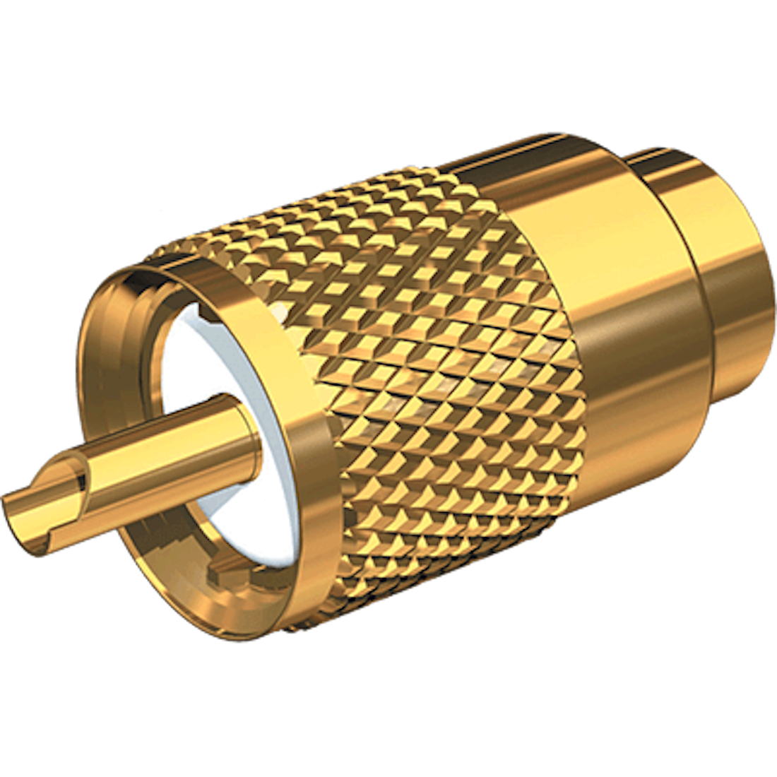 Shakespeare PL-259-58-G Gold Solder-Type Connector w/UG175 Adapter & DooDad Cable Strain Relief f/RG-58x [PL-259-58-G]