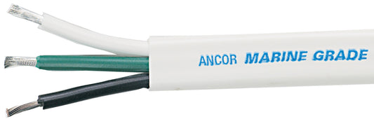 Ancor White Triplex Cable - 16/3 AWG - Flat - 100' [131710]