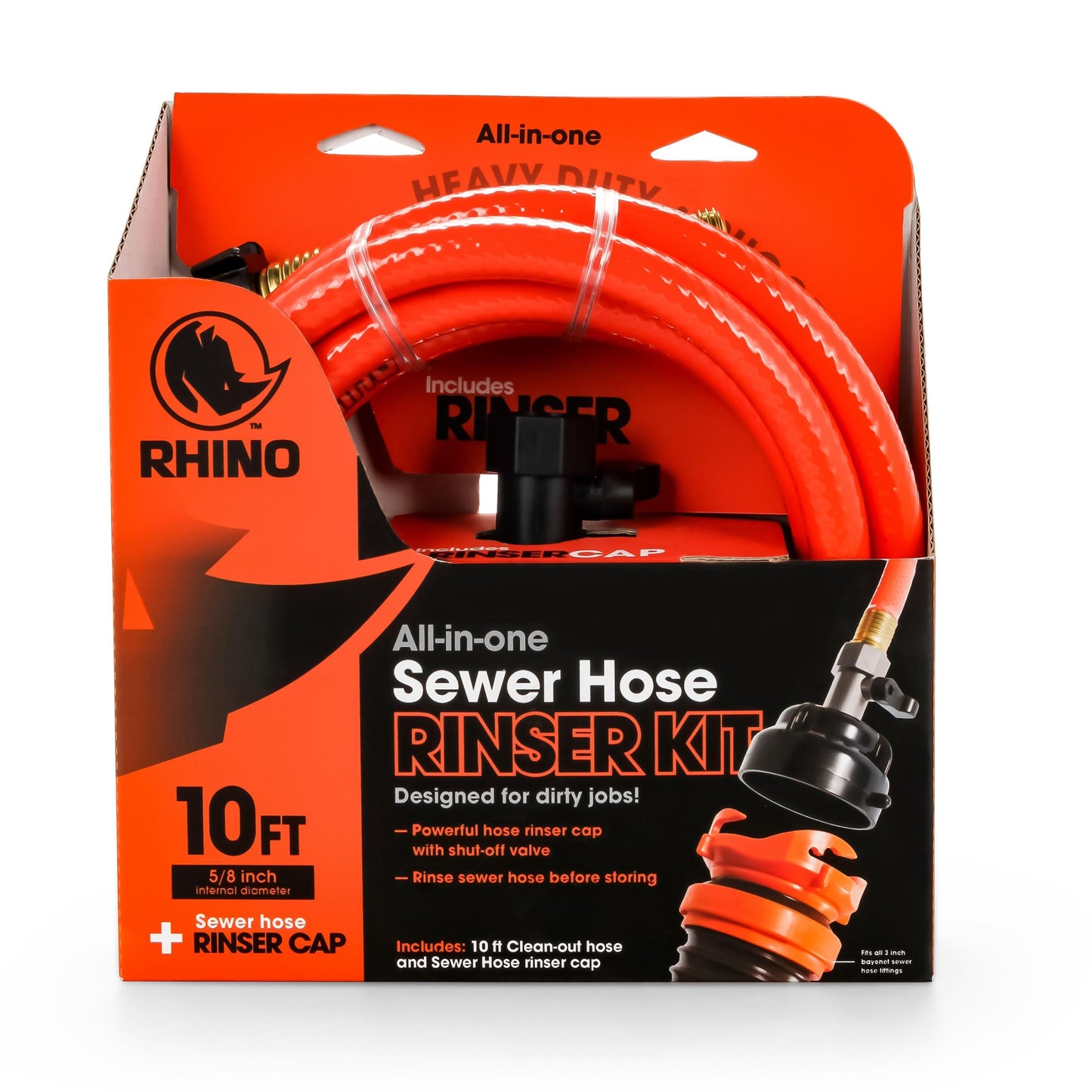 CAMCO - 22999: RHINOFLEX 10'  CLEAN OUT HOSE SYSTE