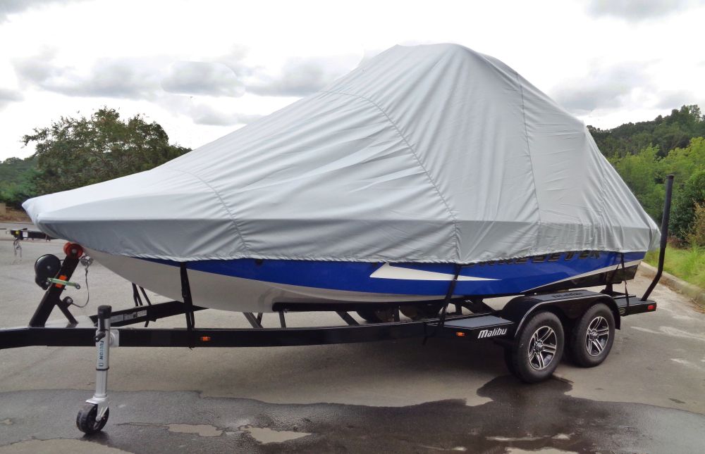 CARVER - 82123P-10: BOAT COVER  WOTC-23 I/B TWR PG GRAY