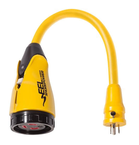 Marinco P15-30 EEL 30A-125V Female to 15A-125V Male Pigtail Adapter - Yellow [P15-30]