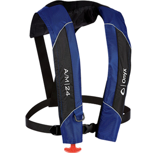 Onyx A/M-24 Automatic/Manual Inflatable PFD Life Jacket - Blue [132000-500-004-15]