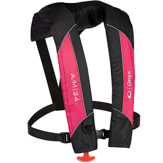 Onyx A/M-24 Automatic/Manual Inflatable PFD Life Jacket - Pink [132000-105-004-14]
