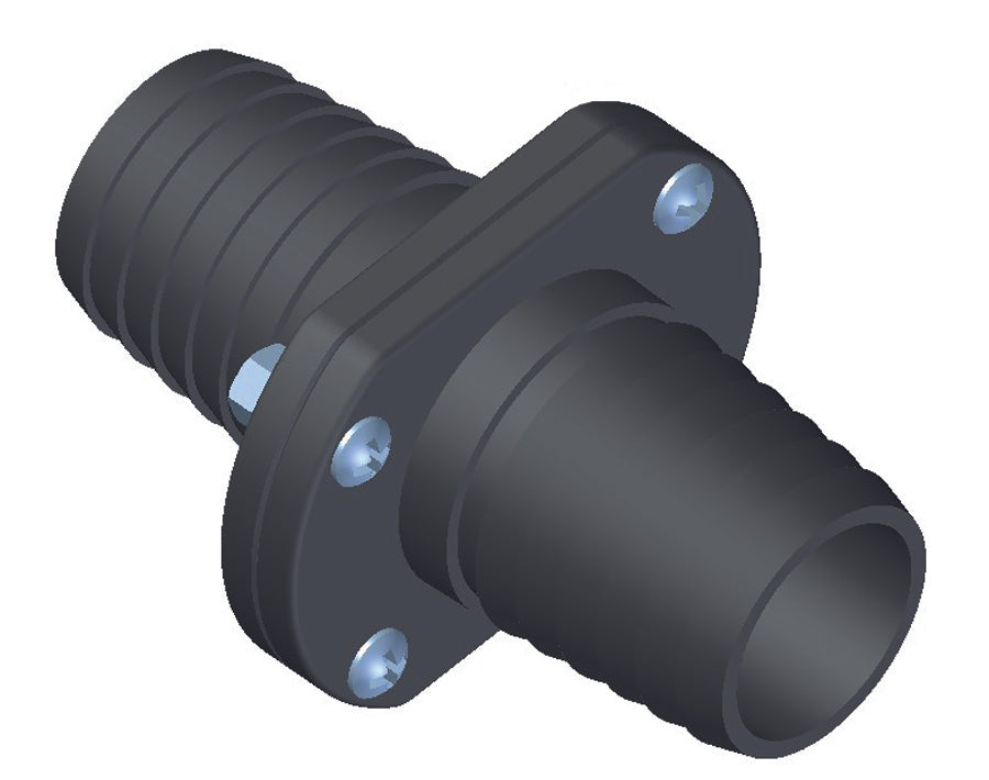 T-H Marine Double Barb Inline Scupper Check Valve - 1-1/8" - Black [ILS-1200-DP]