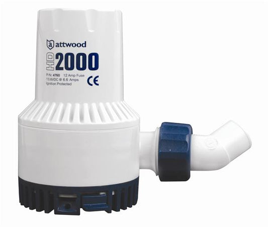 Attwood Heavy-Duty Bilge Pump 2000 Series - 12V - 2000 GPH [4760-4]