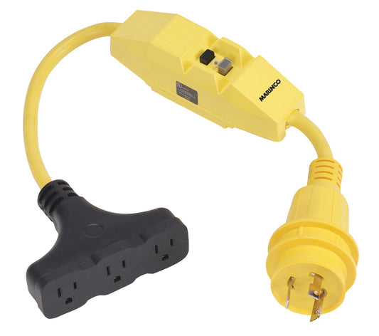 Marinco Dockside 30A to 15A Adapter with GFI [199128]