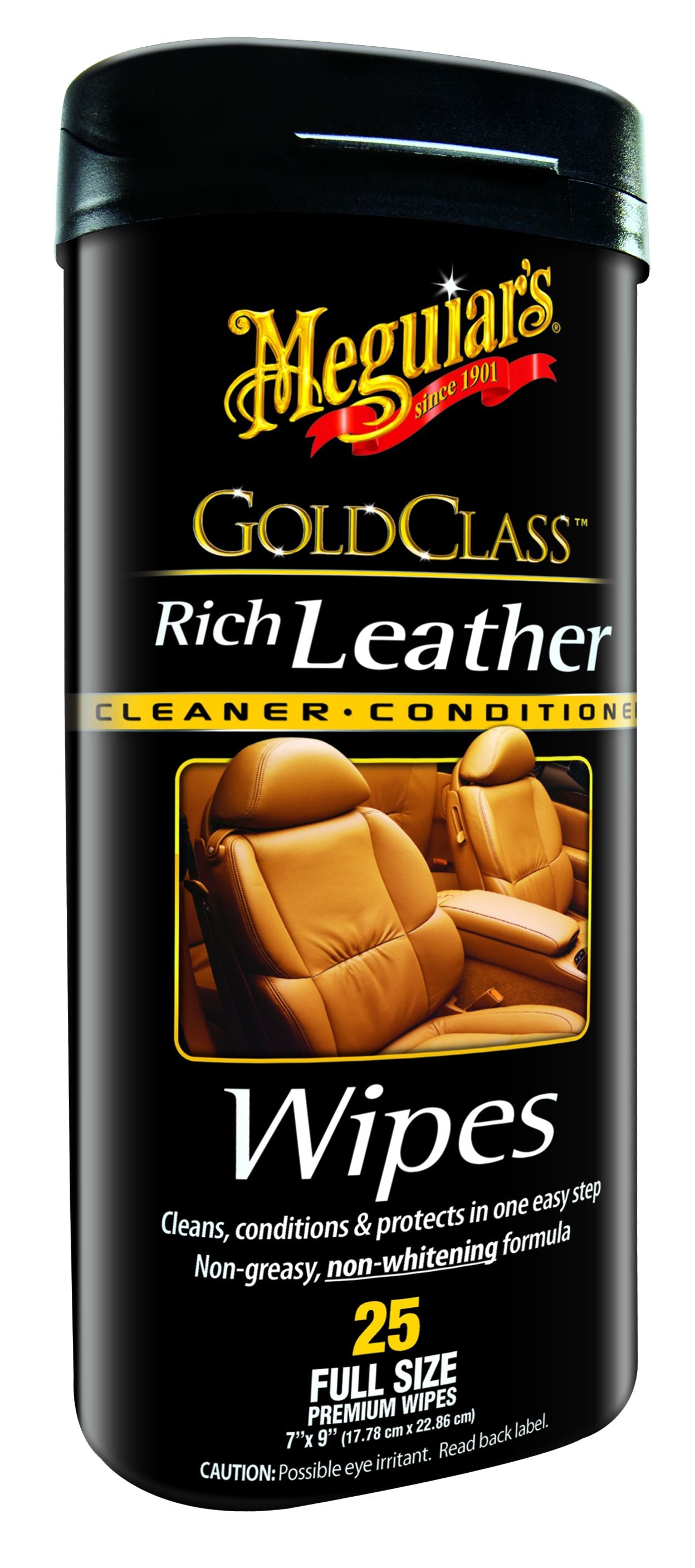 Meguiars Gold Class Rich Leather Cleaner  Conditioner Wipes [G10900]