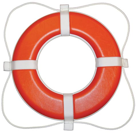 Taylor Made Foam Ring Buoy - 24" - Orange w/White Grab Line [364]