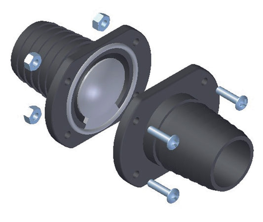 T-H Marine Double Barb Inline Scupper Check Valve - 1-1/2" - Black [ILS-1500-DP]