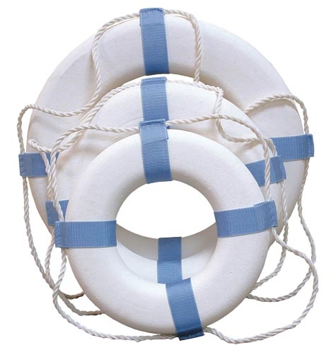 Taylor Made Decorative Ring Buoy - 20" - White/Blue - Not USCG Approved [372]