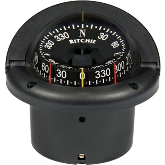 Ritchie HF-743 Helmsman Combidial Compass - Flush Mount - Black [HF-743]