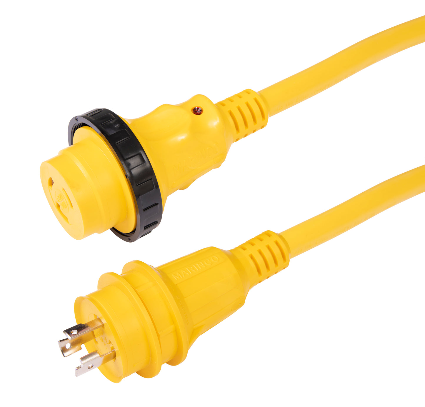 Marinco 30 Amp PowerCord PLUS Cordset w/Power-On LED - Yellow 50ft [199119]