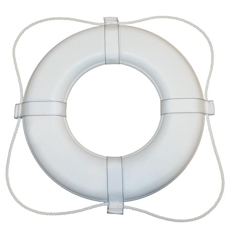 Taylor Made Foam Ring Buoy - 24" - White w/White Grab Line [361]