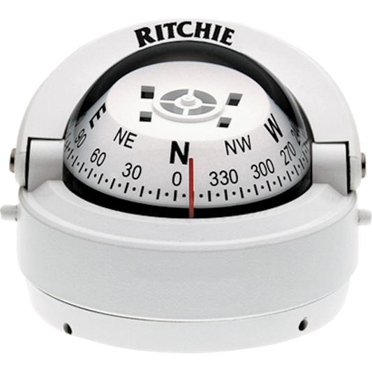 Ritchie S-53W Explorer Compass - Surface Mount - White [S-53W]