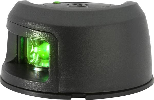 Attwood LightArmor Deck Mount Navigation Light - Black Composite - Starboard (green) - 2NM [NV2012PBG-7]