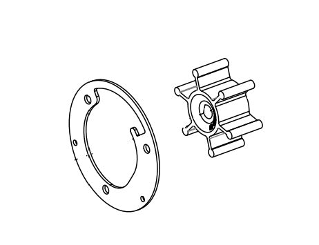 Shurflo by Pentair Macerator Impeller Kit f/3200 Series - Includes Gasket [94-571-00]