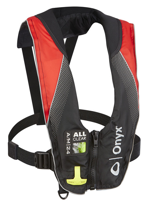 Onyx A/M-24 Series All Clear Automatic/Manual Inflatable Life Jacket - Black/Red - Adult [132200-100-004-20]