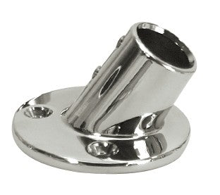 Whitecap 1" O.D. 60 Degree Round Base SS Rail Fitting [6140C]