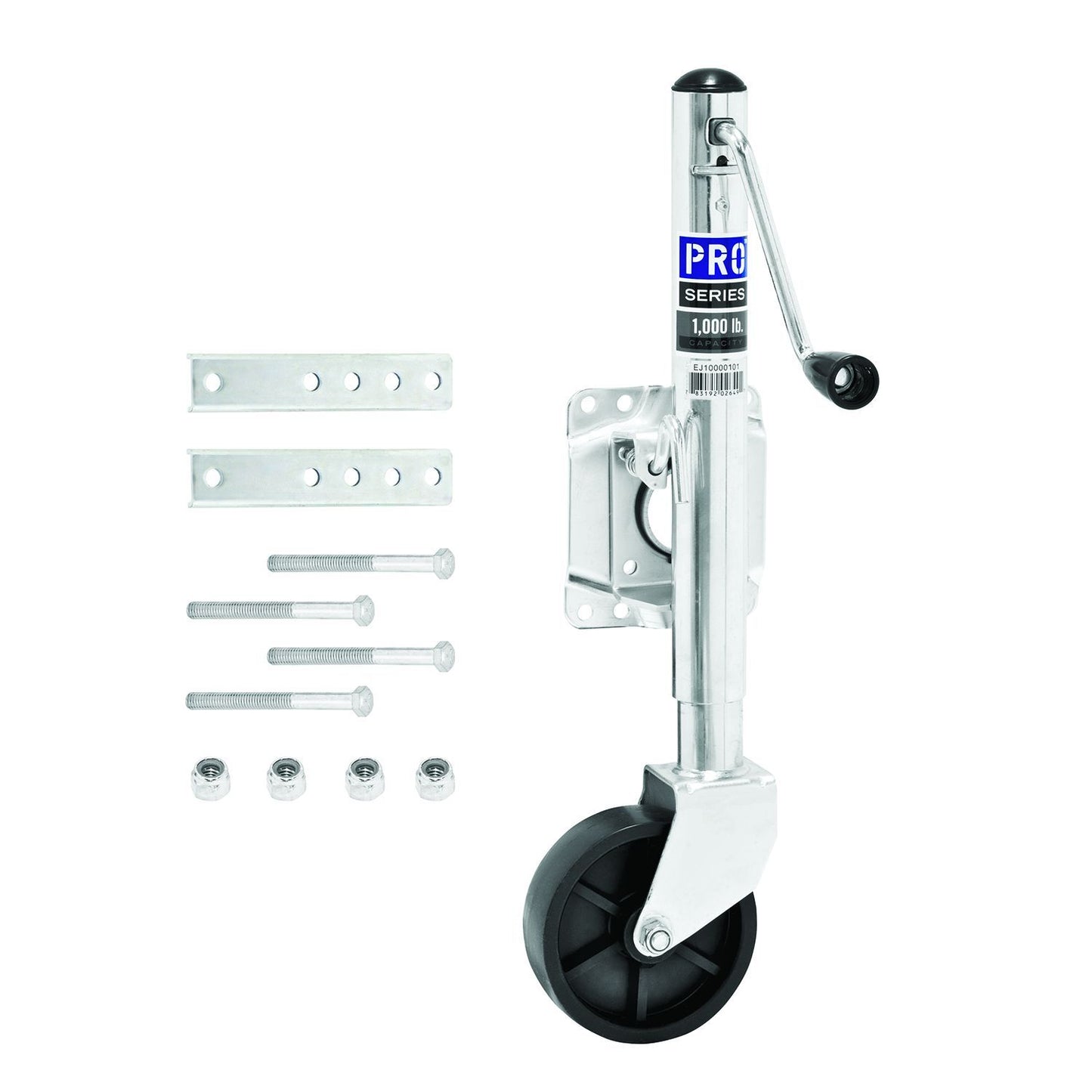 Pro Series 1000 lbs. Zinc Plated Swivel Jack w/6" Poly Wheel [EJ10000101]