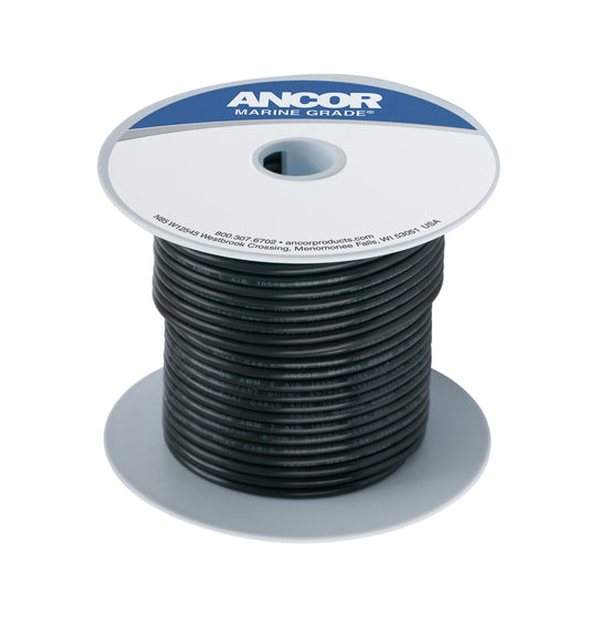 Ancor Black 16 AWG Tinned Copper Wire - 25' [182003]