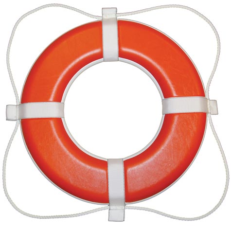 Taylor Made Foam Ring Buoy - 20" - Orange w/White Grab Line [363]