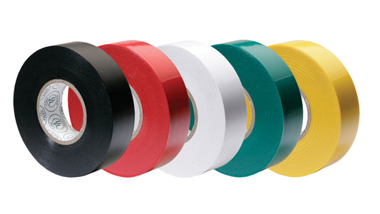 Ancor Premium Assorted Electrical Tape - 1/2" x 20' - Black / Red / White / Green / Yellow [339066]