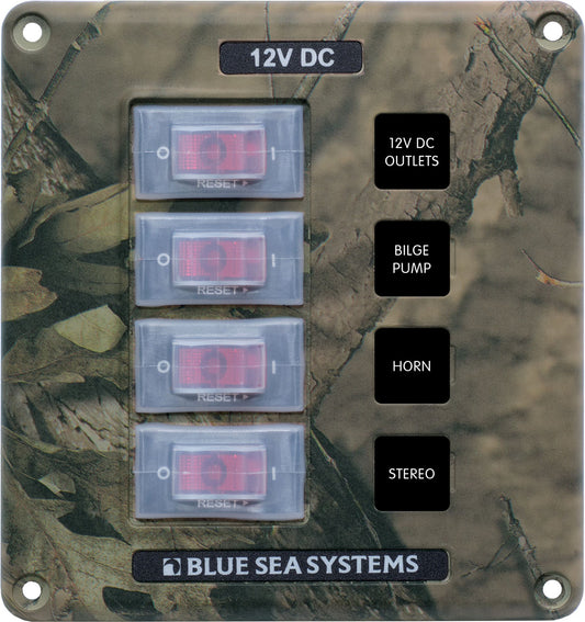 Blue Sea 4323 Circuit Breaker Switch Panel 4 Position - Camo [4323]