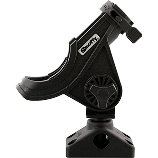 Scotty 280 Bait Caster/Spinning Rod Holder w/241 Deck/Side Mount - Black [280-BK]