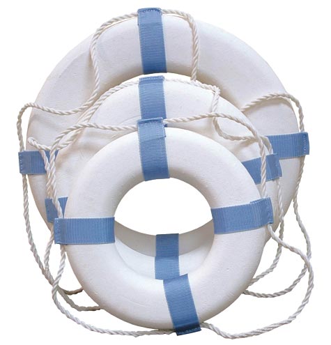 Taylor Made Decorative Ring Buoy - 25" - White/Blue - Not USCG Approved [373]