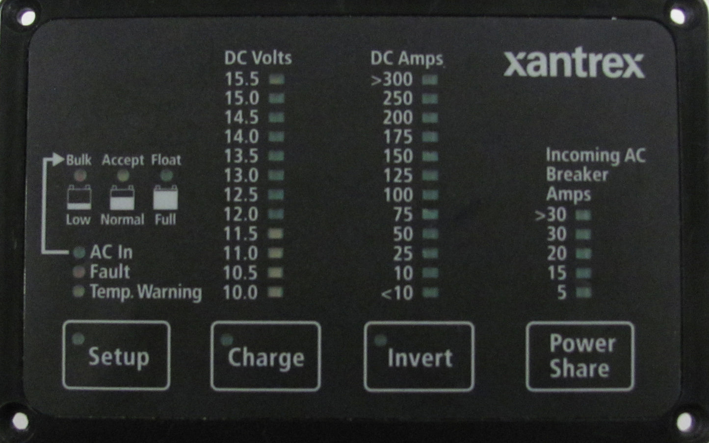 Xantrex Heart FDM-12-25 Remote Panel, Battery Status & Freedom Inverter/Charger Remote Control [84-2056-01]