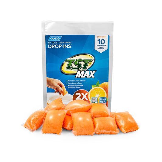 Camco TST MAX Orange RV Toilet Treatment Drop-Ins *10-Pack [41178]
