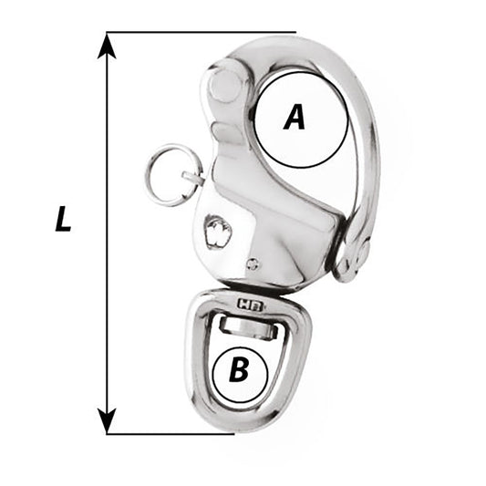 Wichard 3-7/8" Snap Shackle w/Swivel  Clevis Pin [02476]