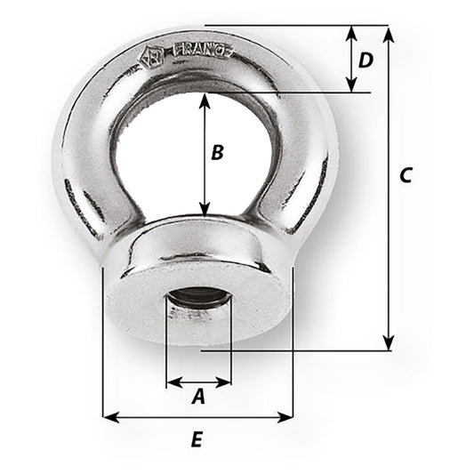 Wichard 1/4 Eye Nut - 1/2" Diameter [06331]