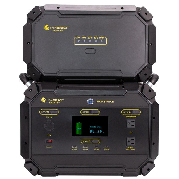 Lion Energy Safari ME Expansion Pack- Portable Solar Generator- Use with Safari ME- Lithium 50170142
